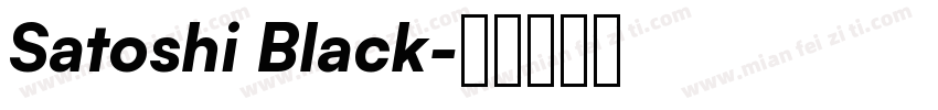 Satoshi Black字体转换